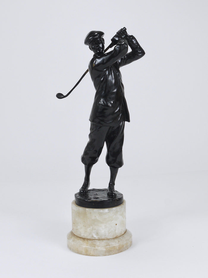1920s Golf Player Harry Vardon Bronze Statue, Richard Thuss, Argentor Vienna