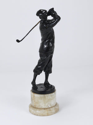 1920s Golf Player Harry Vardon Bronze Statue, Richard Thuss, Argentor Vienna