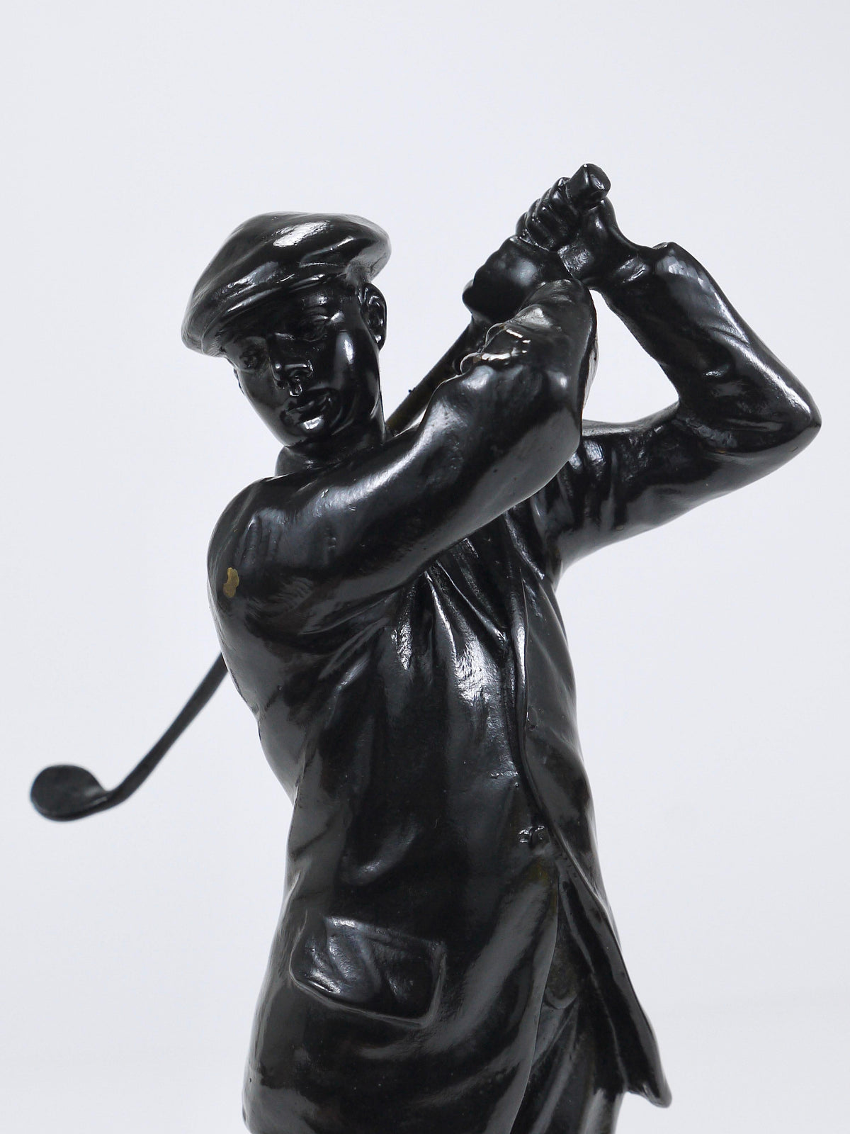 1920年代、ゴルファー Harry Vardon ブロンズ像、Richard Thuss、Argentor Vienna