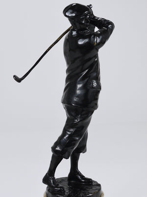 1920s Golf Player Harry Vardon Bronze Statue, Richard Thuss, Argentor Vienna