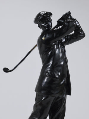 1920s Golf Player Harry Vardon Bronze Statue, Richard Thuss, Argentor Vienna