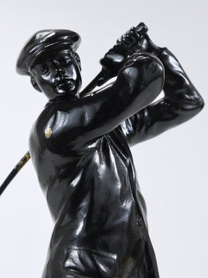 1920s Golf Player Harry Vardon Bronze Statue, Richard Thuss, Argentor Vienna
