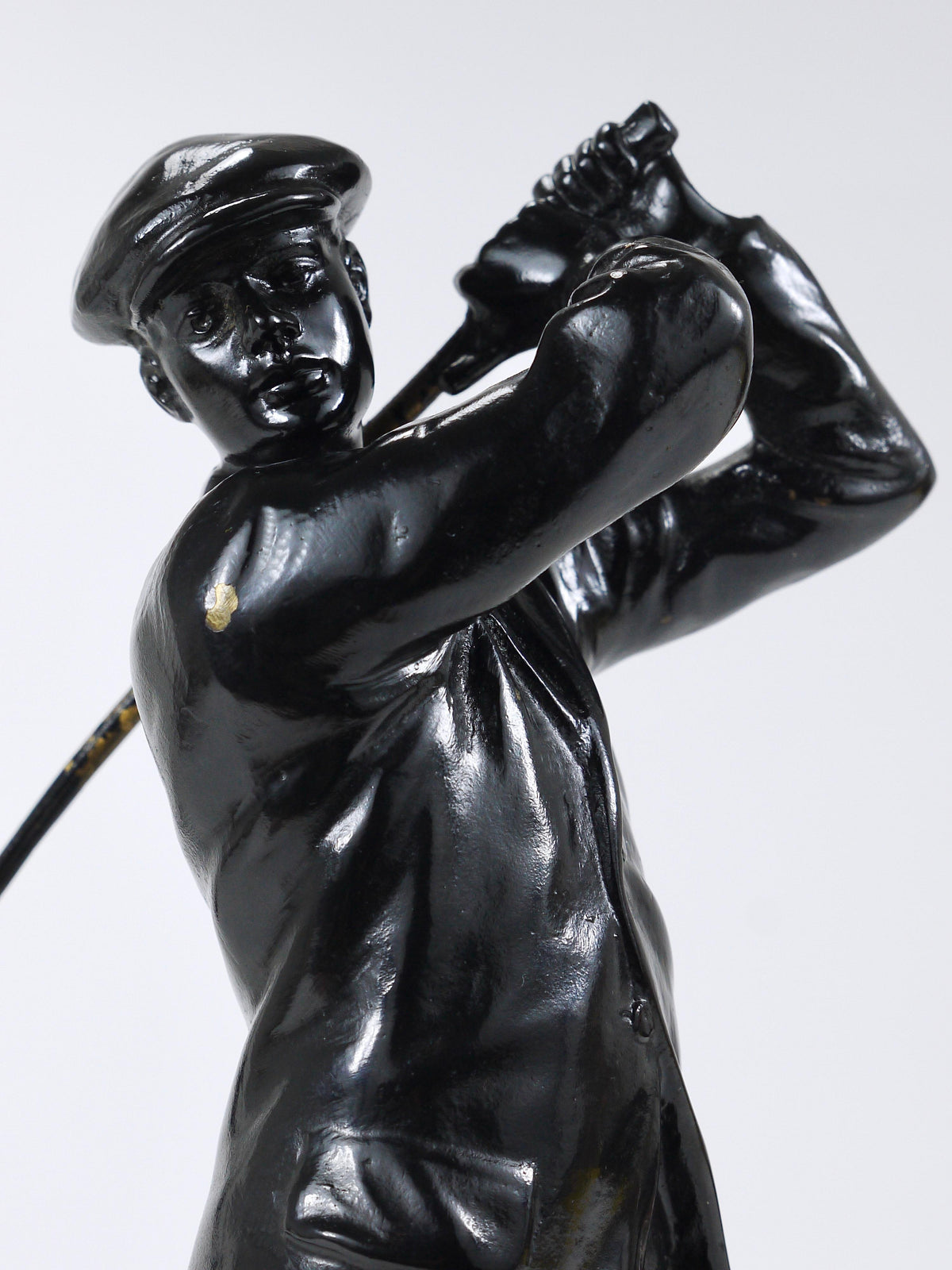 1920年代、ゴルファー Harry Vardon ブロンズ像、Richard Thuss、Argentor Vienna