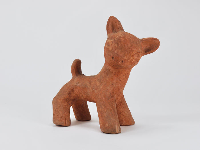 Walter Bosse Large Baby Deer Pottery Ceramic Sculpture, Austria, 1920s