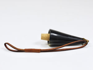 Bouchon de bouteille Carl Auböck Vienne, corne, cuir, liège, Mid-Century Autriche, 1950