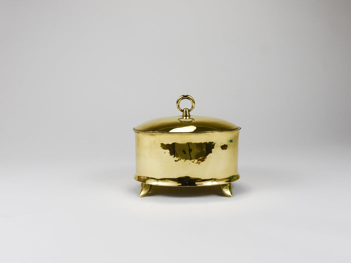 Otto Prutscher Art Nouveau Brass Box Bowl With Lid, Melzer & Neuhardt, 1920s