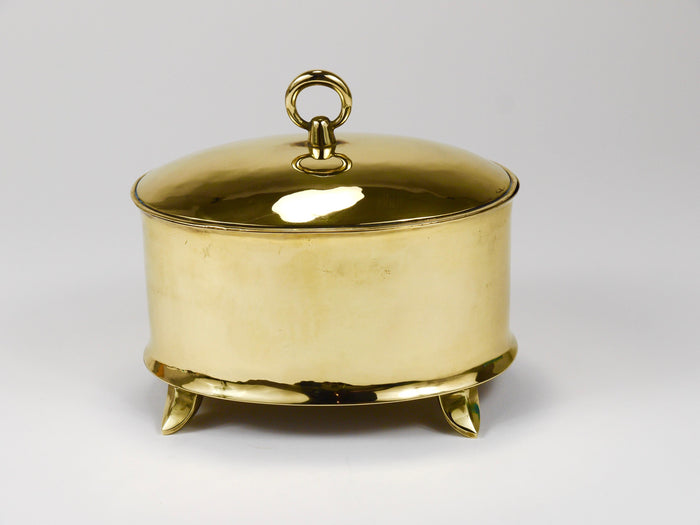 Otto Prutscher Art Nouveau Brass Box Bowl With Lid, Melzer & Neuhardt, 1920s