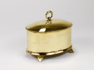 Caja o bol de latón Art Nouveau con tapa, Otto Prutscher, Melzer & Neuhardt, años 20