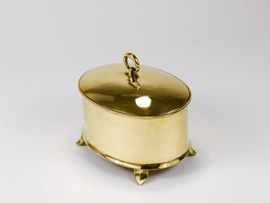 Caja o bol de latón Art Nouveau con tapa, Otto Prutscher, Melzer & Neuhardt, años 20