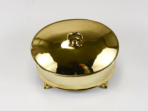 Caja o bol de latón Art Nouveau con tapa, Otto Prutscher, Melzer & Neuhardt, años 20