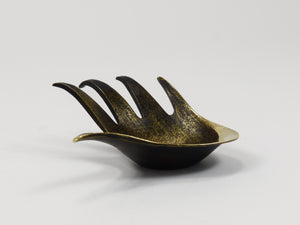 Walter Bosse Sculptural Brass Hand Bowl or Ashtray, Herta Baller, Austria, 1950s