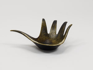 Walter Bosse Sculptural Brass Hand Bowl or Ashtray, Herta Baller, Austria, 1950s