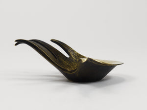 Walter Bosse Sculptural Brass Hand Bowl or Ashtray, Herta Baller, Austria, 1950s