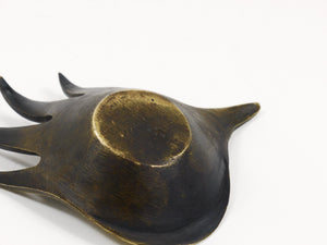 Walter Bosse Sculptural Brass Hand Bowl or Ashtray, Herta Baller, Austria, 1950s