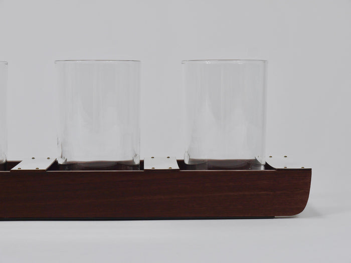 Carl Auböck Drinking Glass Carrying Rack, Wood, Austria 1960s