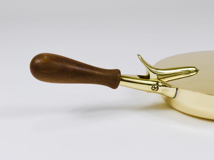 Marked Carl Aubock Butler Brass Ashtray with Lid and Handle, Vienna, 1950s