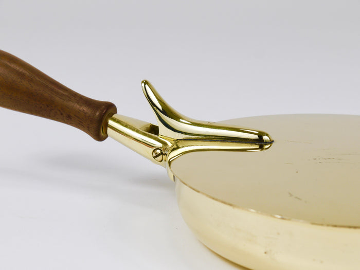 Marked Carl Aubock Butler Brass Ashtray with Lid and Handle, Vienna, 1950s