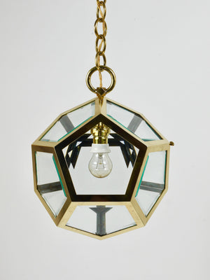 Adolf Loos Dodekaeder Pendant Lamp Chandelier, Friedrich Otto Schmidt, 1900s