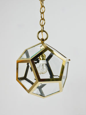 Adolf Loos Dodekaeder Pendant Lamp Chandelier, Friedrich Otto Schmidt, 1900s