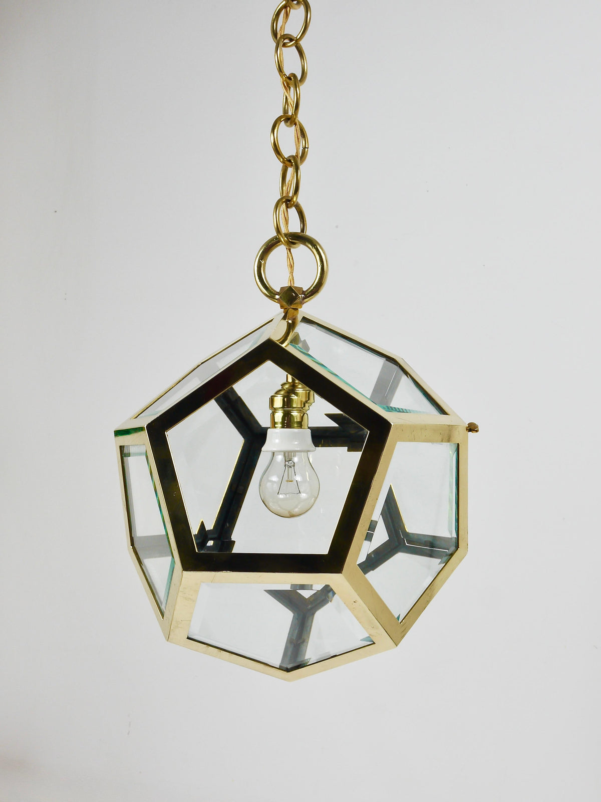 Lampadario a sospensione Dodekaeder di Adolf Loos, Friedrich Otto Schmidt, primi anni 1900