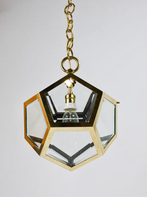 Adolf Loos Dodekaeder Pendant Lamp Chandelier, Friedrich Otto Schmidt, 1900s