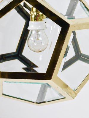 Adolf Loos Dodekaeder Pendant Lamp Chandelier, Friedrich Otto Schmidt, 1900s