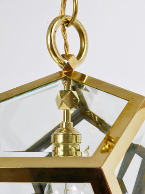 Adolf Loos Dodekaeder Pendant Lamp Chandelier, Friedrich Otto Schmidt, 1900s