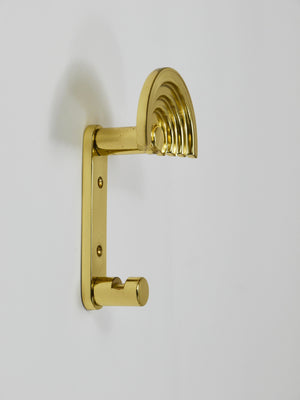 13x Ettore Sottsass Postmodern Brass Wall Coat Hooks, 1985, Valli & Valli Italy