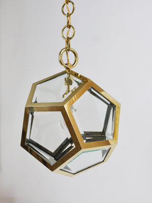 Adolf Loos Dodekaeder Pendant Lamp Chandelier, Friedrich Otto Schmidt, 1900s