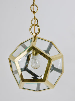Adolf Loos Dodekaeder Pendant Lamp Chandelier, Friedrich Otto Schmidt, 1900s