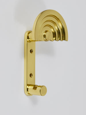13x Ettore Sottsass Postmodern Brass Wall Coat Hooks, 1985, Valli & Valli Italy