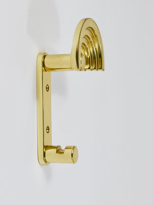 13x Ettore Sottsass Postmodern Brass Wall Coat Hooks, 1985, Valli & Valli Italy