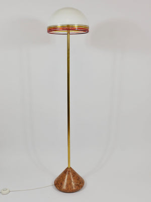 Lampadaire Febo de Roberto Pamio en marbre, laiton et verre de Murano par Leucos Italy