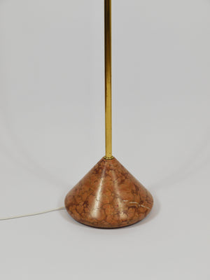 Lampadaire Febo de Roberto Pamio en marbre, laiton et verre de Murano par Leucos Italy