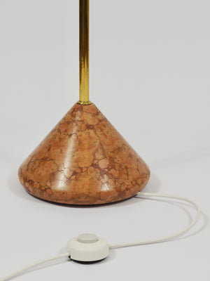 Lampadaire Febo de Roberto Pamio en marbre, laiton et verre de Murano par Leucos Italy