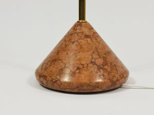 Lampadaire Febo de Roberto Pamio en marbre, laiton et verre de Murano par Leucos Italy