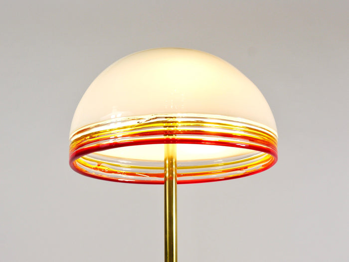 Roberto Pamio Febo Floor Lamp in Marble, Brass & Murano Glass by Leucos Italy