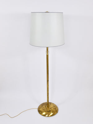 Bakalowits Wien Stehlampe aus massivem Messing mit Griff aus Glas, Österreich, 1950er-Jahre