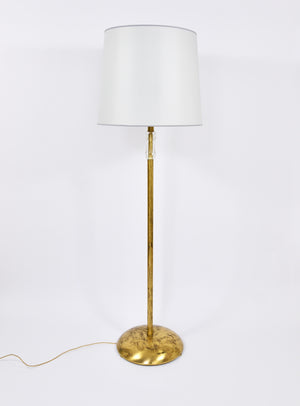 Bakalowits Wien Stehlampe aus massivem Messing mit Griff aus Glas, Österreich, 1950er-Jahre