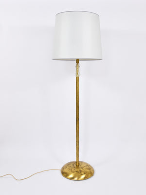 Bakalowits Wien Stehlampe aus massivem Messing mit Griff aus Glas, Österreich, 1950er-Jahre