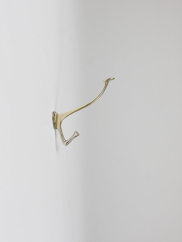 Up to 6 Adolf Loos Art Nouveau Nickel Brass Wall Hooks Café Capua Vienna, 1900s