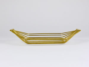 Grand panier à fruits en fil de laiton Mid-Century, style Carl Auböck, Autriche, 1950