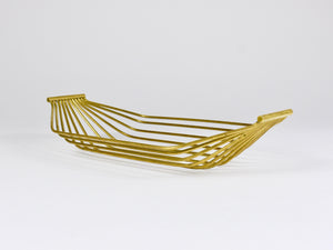 Grand panier à fruits en fil de laiton Mid-Century, style Carl Auböck, Autriche, 1950