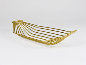 Grand panier à fruits en fil de laiton Mid-Century, style Carl Auböck, Autriche, 1950