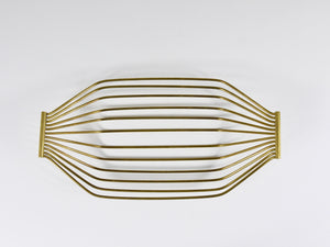 Grand panier à fruits en fil de laiton Mid-Century, style Carl Auböck, Autriche, 1950