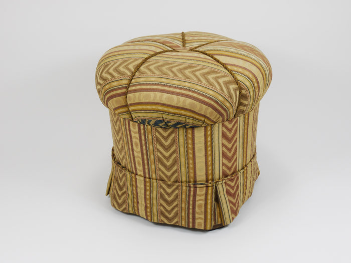 Friedrich Otto Schmidt Art Deco Stool, Pouf, Original Condition, Vienna, 1920s