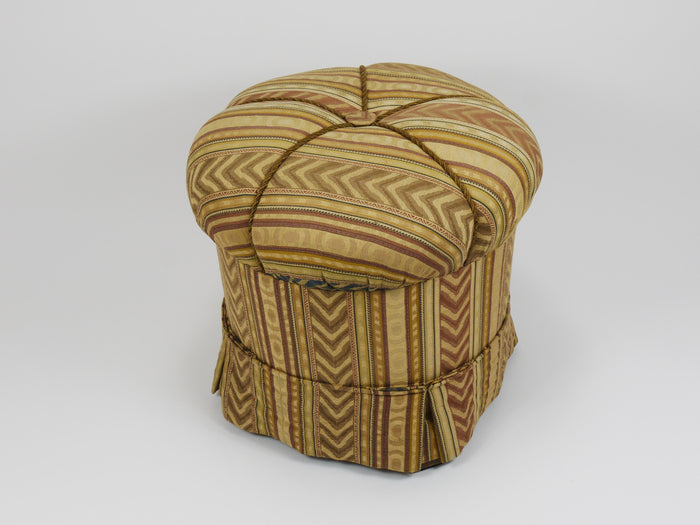 Friedrich Otto Schmidt Art Deco Stool, Pouf, Original Condition, Vienna, 1920s