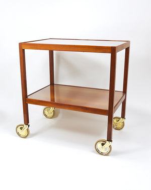 Chariot de bar et desserte roulante Julius Jirasek Werkstätte Hagenauer, Vienne, années 1930