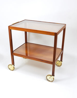 Chariot de bar et desserte roulante Julius Jirasek Werkstätte Hagenauer, Vienne, années 1930