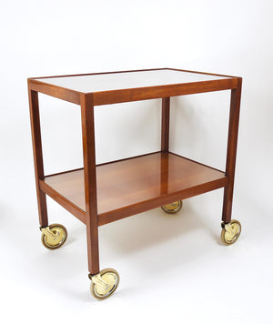 Chariot de bar et desserte roulante Julius Jirasek Werkstätte Hagenauer, Vienne, années 1930